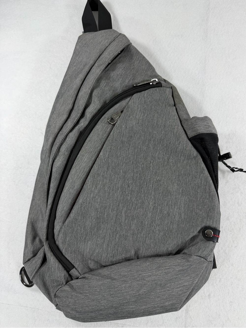 Anti Theft RFID Sling Backpack Gray Crossbody Travel Daypack Unisex